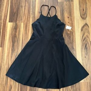 NWT Basic Black Dress with Spaghetti Straps Size Medium